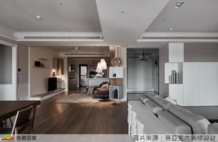 白色客廳室內裝潢設計，包括裝潢圖片