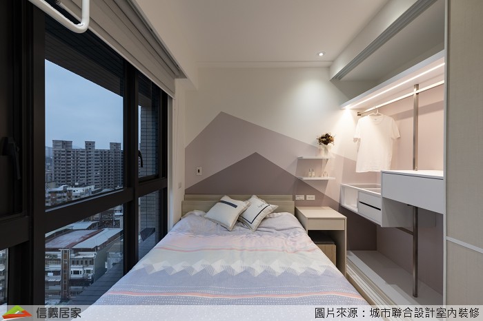 灰色臥室室內裝潢設計，包括床裝潢圖片